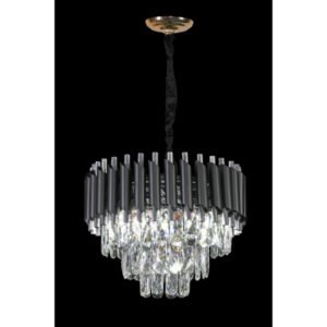 Kirie Silver Tear Crystal Chandelier