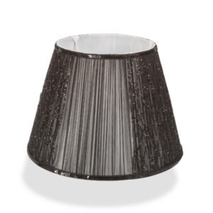 Small Black Glitter Drum Shade