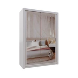 Burket White 150cm Sliding Door Wardrobe