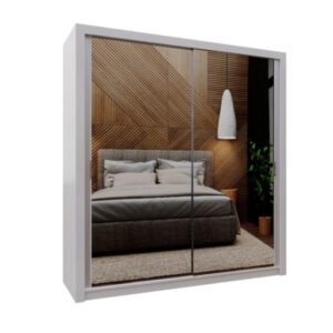 Burket White 203cm Sliding Door Wardrobe