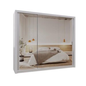 Burket White 250cm Sliding Door Wardrobe