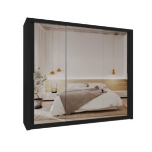Burket Black 250cm Sliding Door Wardrobe