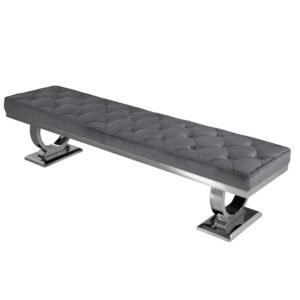 Ariana Dark Grey Bench - 160cm