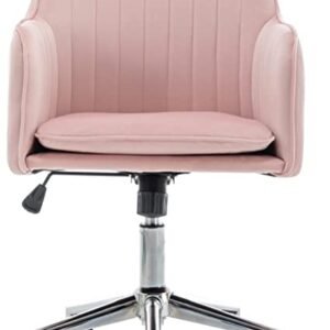 Pink Velvet Office Chair