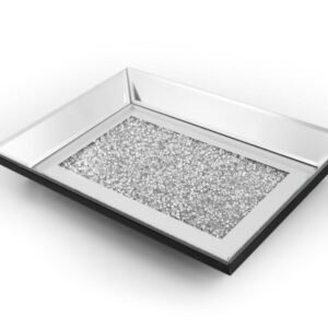 Mirrored Crushed Glass Candle Tray
