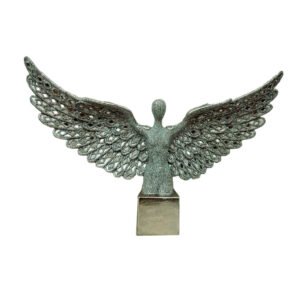 Silver Glitter Angel Ornament