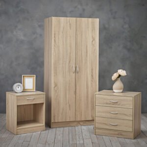 Delta 3 Piece Oak Bedroom Set