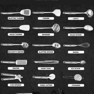 CHEFCHY 26-Piece Stainless Steel Kitchen Utensil Set