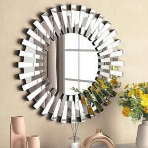Large Cori Gear Round Wall Mirror