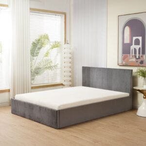 Miami Grey Plush Velvet Ottoman Storage Bed - Available in 3 Sizes (Single, Double)