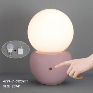 Nordic Pink Table Lamp - 25x41 cm