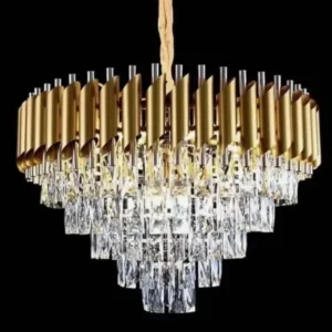Carlo Gold & Gold Crystal Chandelier