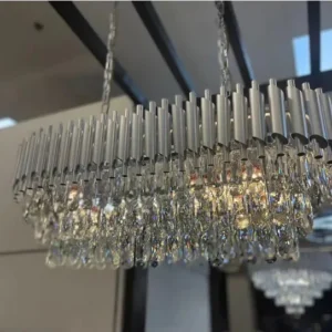 Liuz Silver & Silver Crystal Chandelier