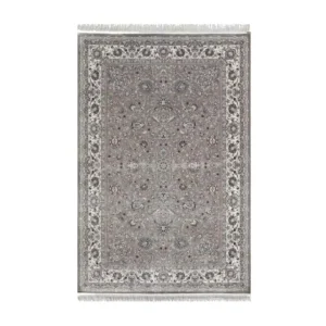 MINYATUR Persian Garden Pattern Grey Ivory Rug