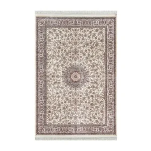 MINYATUR Heirloom Floral Ivory Persian Rug
