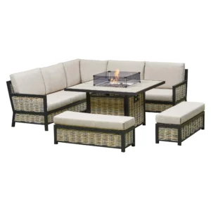 Outdoor Firepit Corner Lounge Set (BW-08)