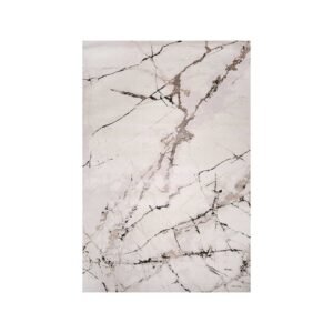 Ruby White Marble Line Rug