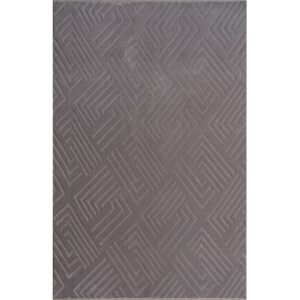 OPPO Washable Rug 1010 Grey - Modern Geometric, Soft & Non-Slip