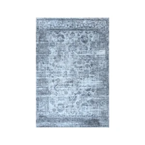 Lorenz White Grey Distressed Vintage Rug | B052A